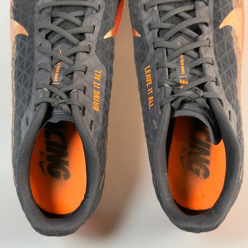 Nike Zoom Rival XC Mens 10 Cross Country Spike Running Trainer Black Orange Shoe